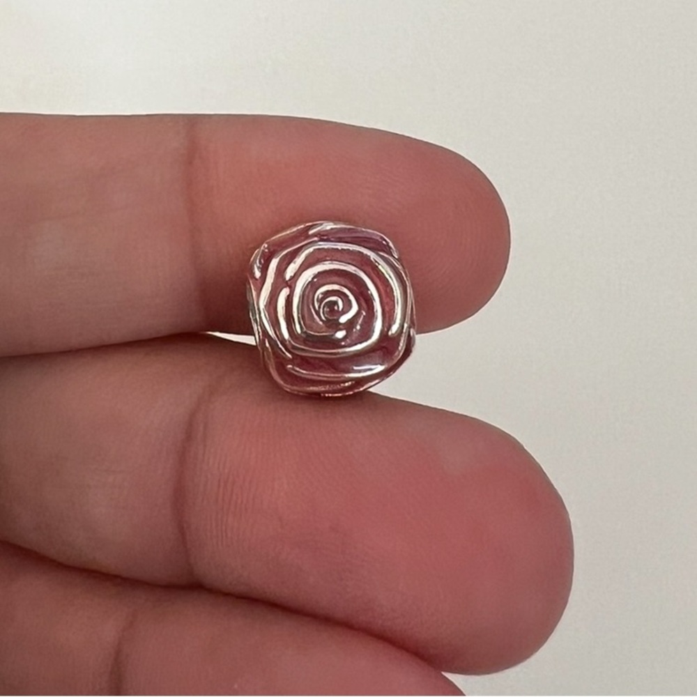 Pink rose charm